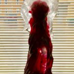 Ruby lady full torso glass sculpture